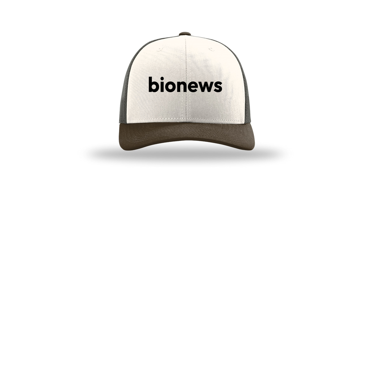 bionews-richardson-trucker-cap-embroidery-capfront-R112-creamgreybrownbrown-flat-front