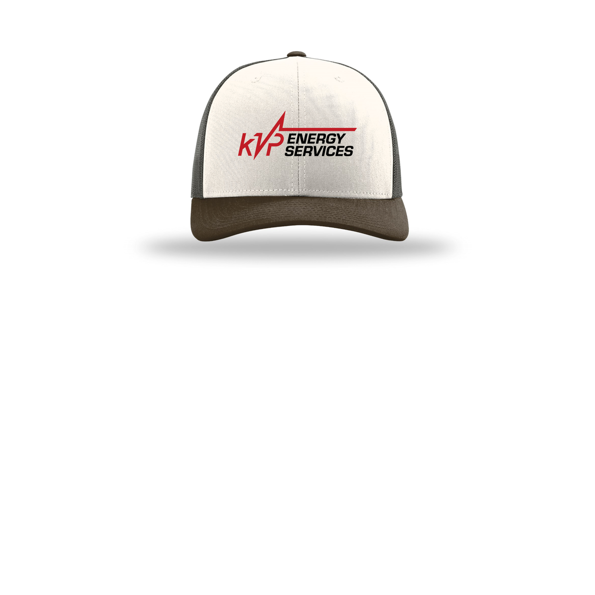 kvpenergy-richardson-trucker-cap-embroidery-capfront-R112-creamgreybrownbrown-flat-front