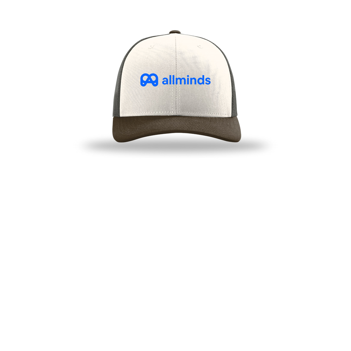 getallminds-richardson-trucker-cap-embroidery-capfront-R112-creamgreybrownbrown-flat-front