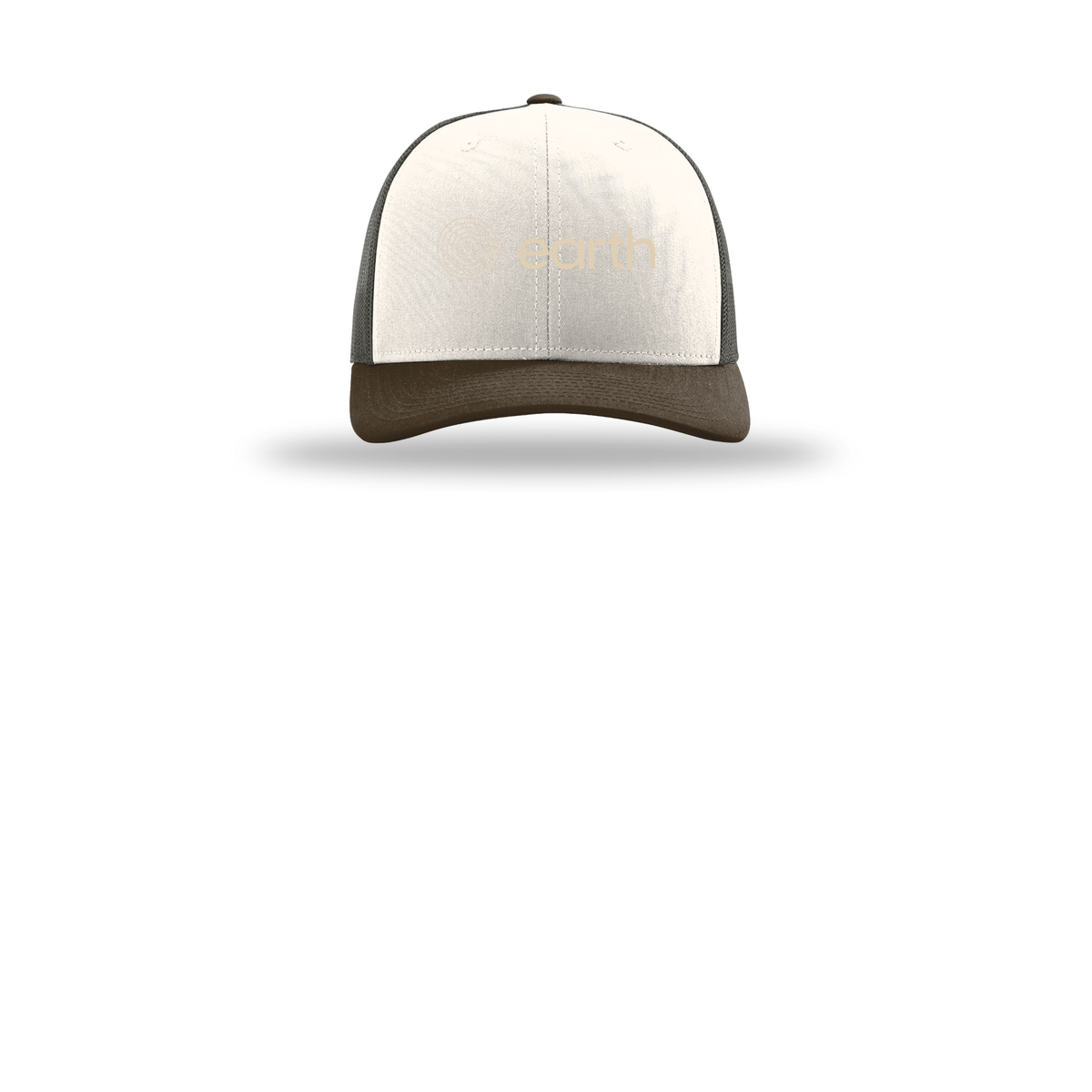 earthfuneral-richardson-trucker-cap-embroidery-capfront-R112-creamgreybrownbrown-flat-front