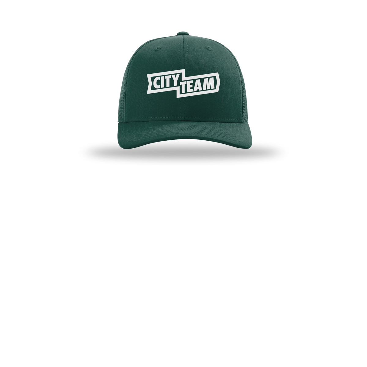 cityteam-richardson-trucker-cap-embroidery-capfront-R112-darkgreen-flat-front
