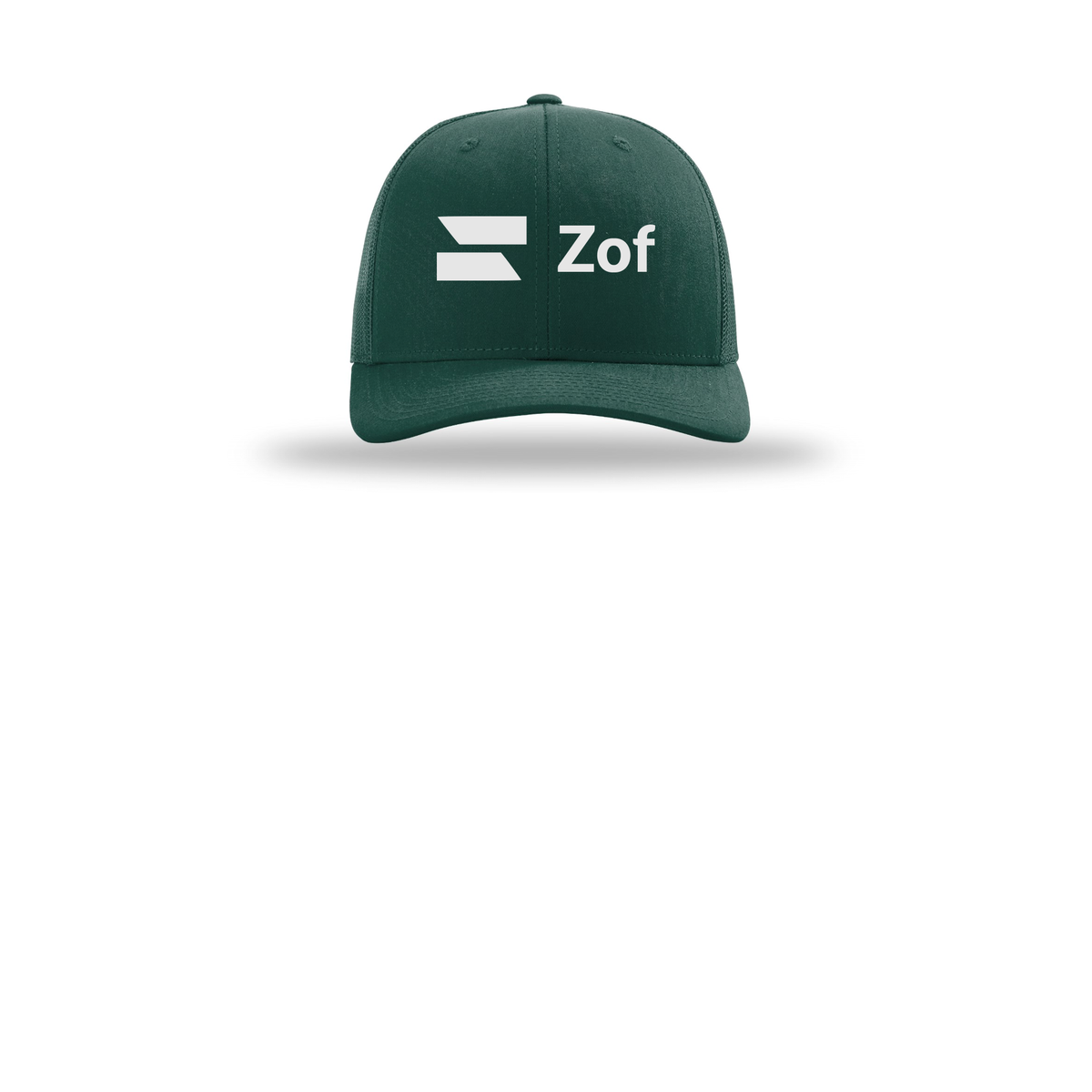 zof-richardson-trucker-cap-embroidery-capfront-R112-darkgreen-flat-front