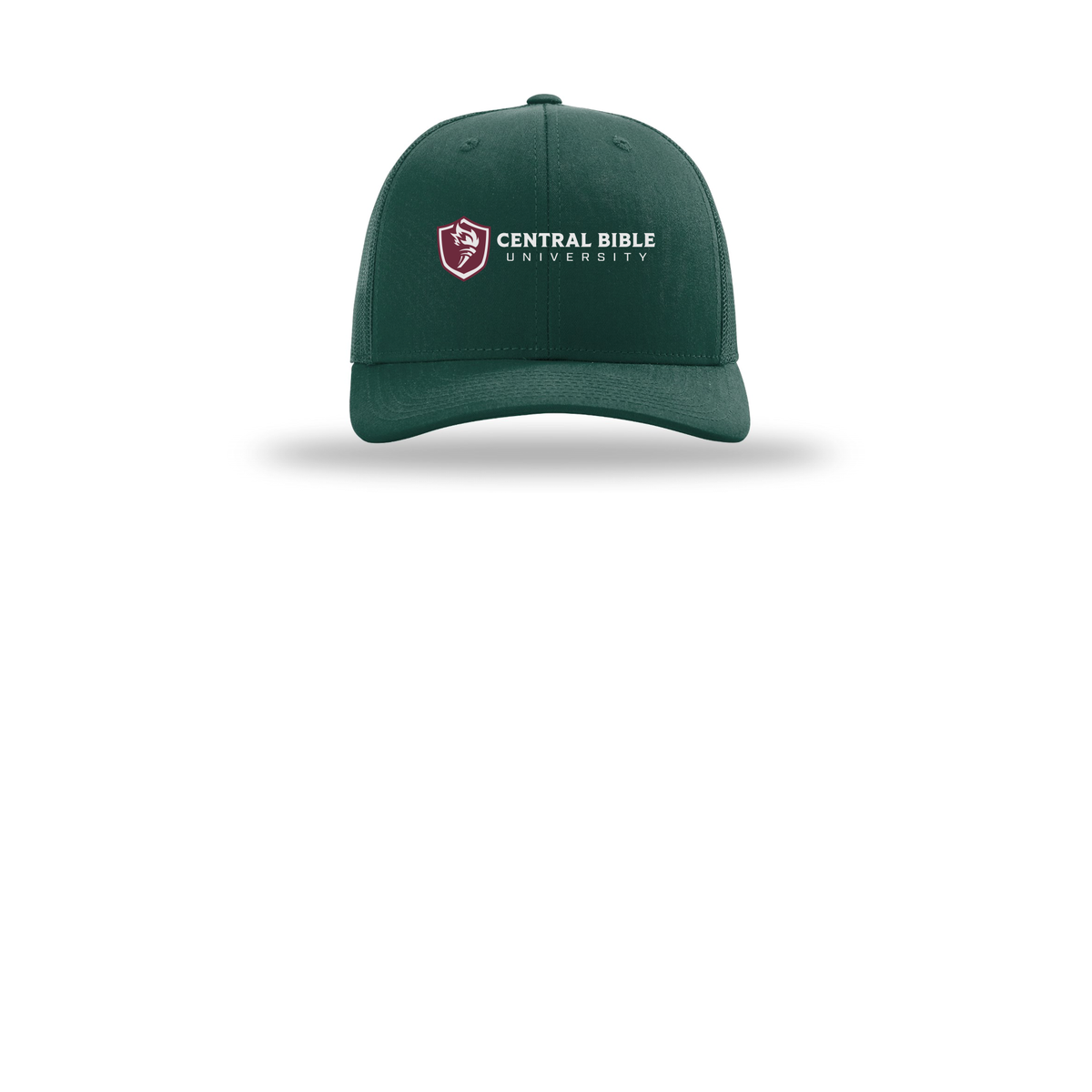 centralbible-richardson-trucker-cap-embroidery-capfront-R112-darkgreen-flat-front