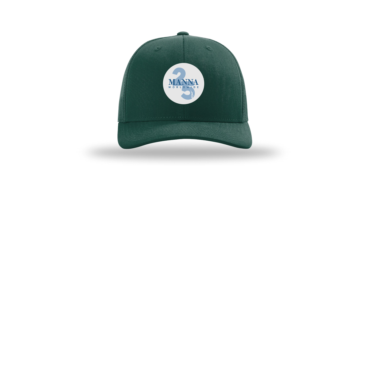 mannaworldwide-richardson-trucker-cap-embroidery-capfront-R112-darkgreen-flat-front