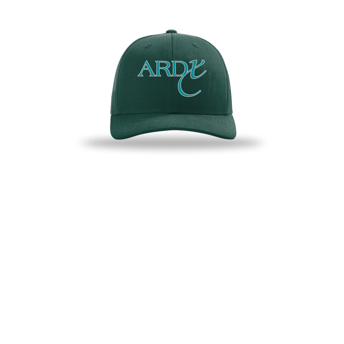ardx-richardson-trucker-cap-embroidery-capfront-R112-darkgreen-flat-front