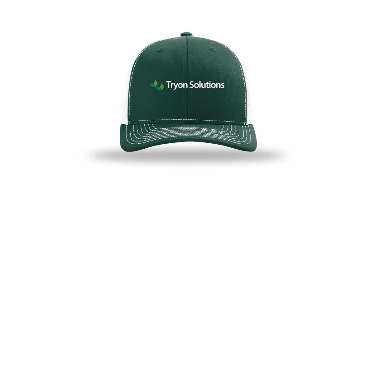 tryonsolutions-richardson-trucker-cap-embroidery-capfront-R112-darkgreenwhite-flat-front