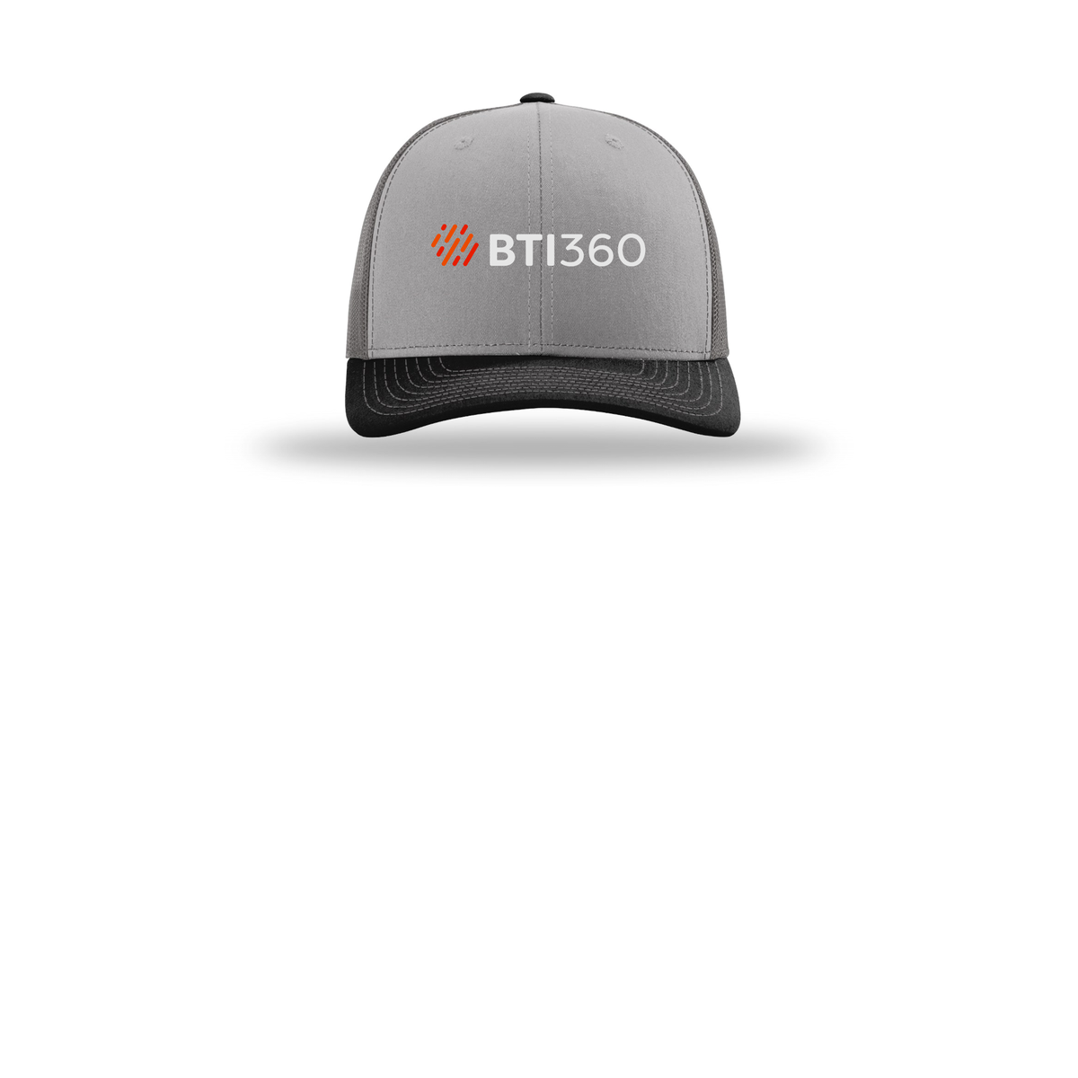 bti360-richardson-trucker-cap-embroidery-capfront-R112-greycharcoalblack-flat-front