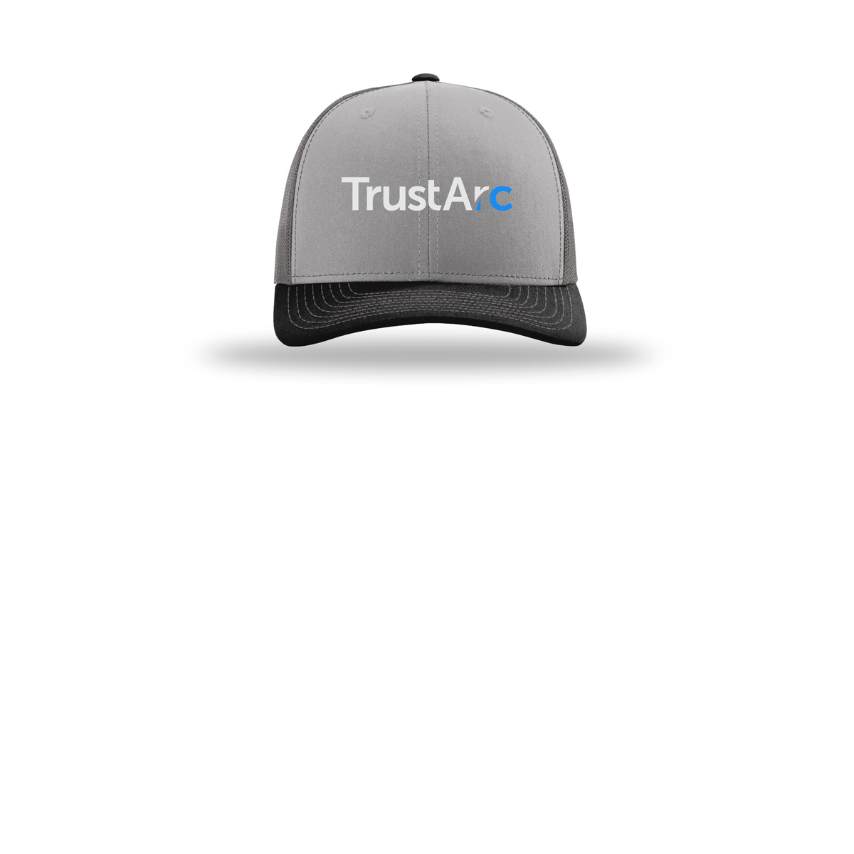 trustarc-richardson-trucker-cap-embroidery-capfront-R112-greycharcoalblack-flat-front