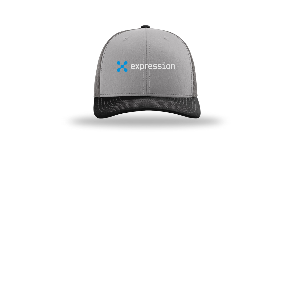 expr-richardson-trucker-cap-embroidery-capfront-R112-greycharcoalblack-flat-front