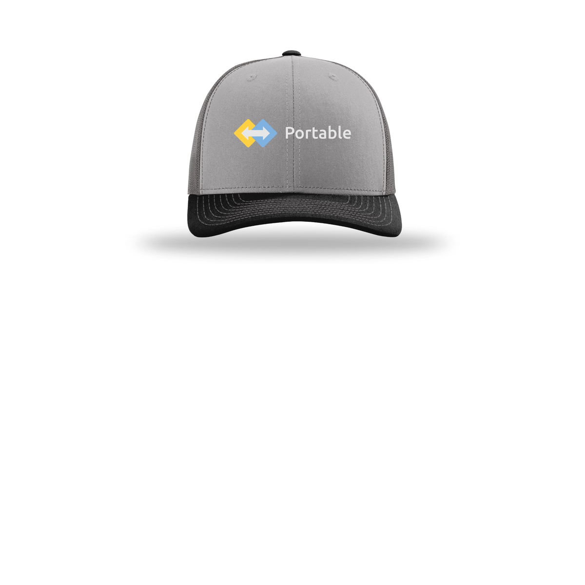 portable-richardson-trucker-cap-embroidery-capfront-R112-greycharcoalblack-flat-front