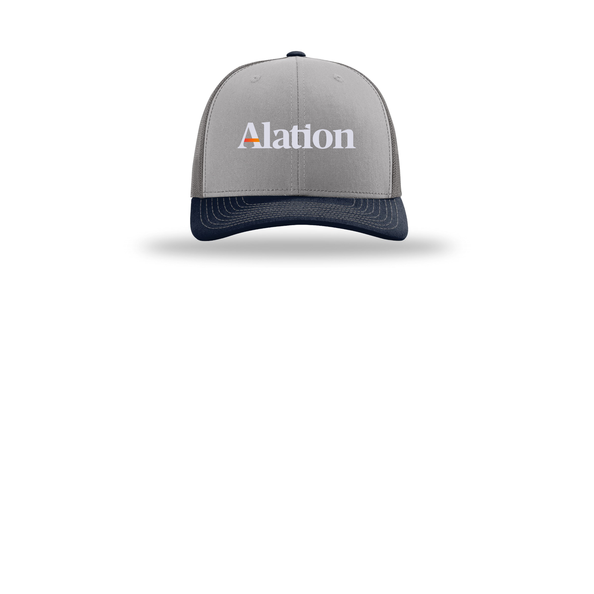 alation-richardson-trucker-cap-embroidery-capfront-R112-greycharcoalnavy-flat-front