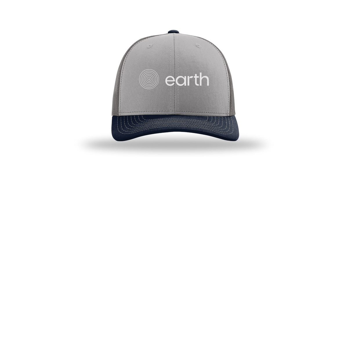 earthfuneral-richardson-trucker-cap-embroidery-capfront-R112-greycharcoalnavy-flat-front