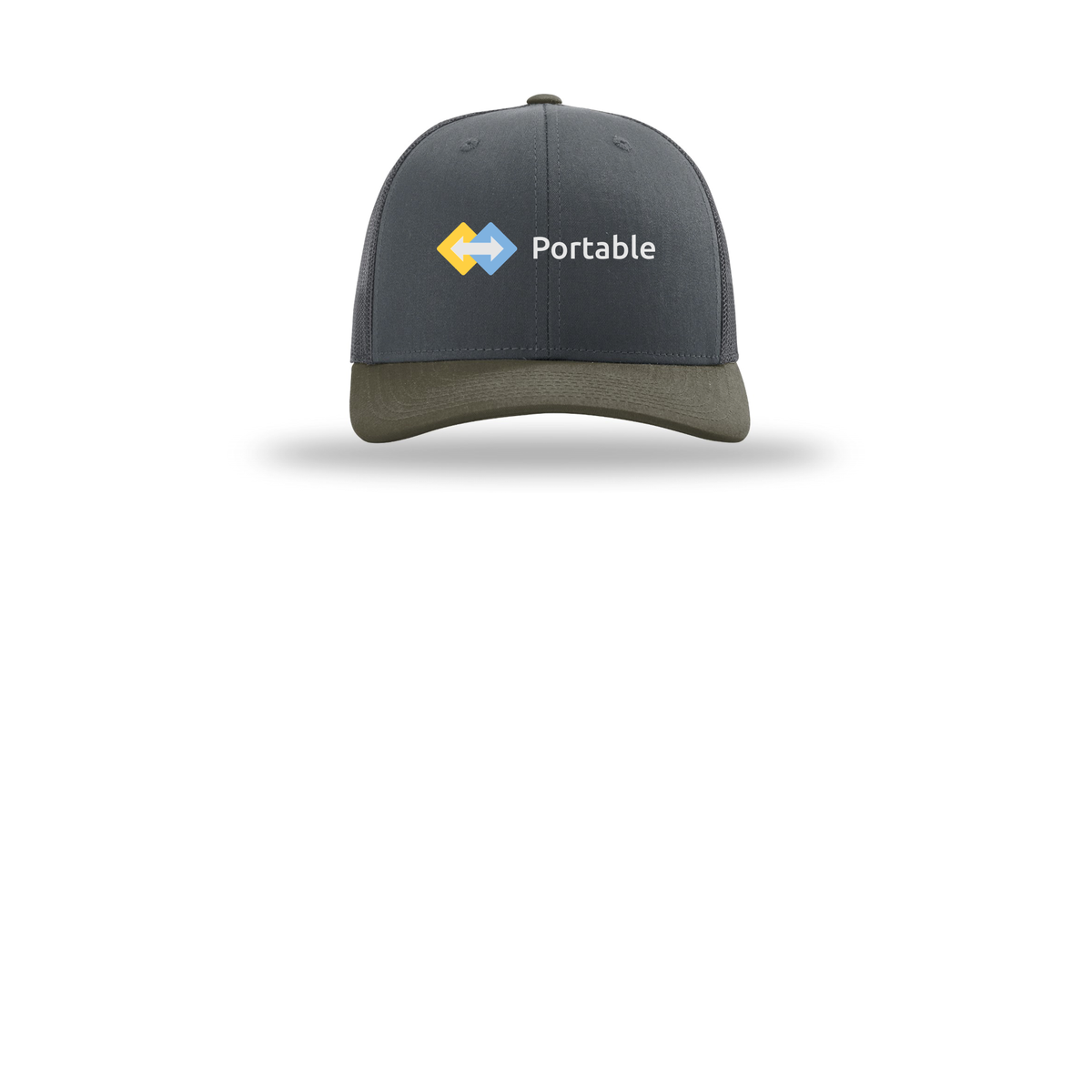 portable-richardson-trucker-cap-embroidery-capfront-R112-gunmetalgunmetalchocolatechip-flat-front