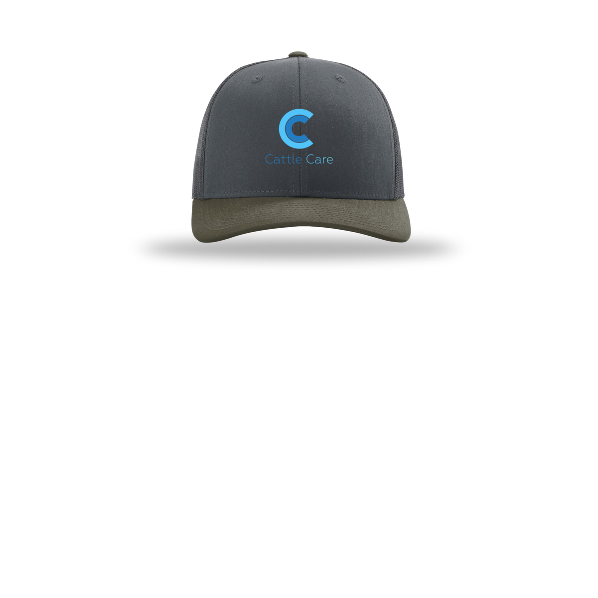 cattle-care-richardson-trucker-cap-embroidery-capfront-R112-gunmetalgunmetalchocolatechip-flat-front