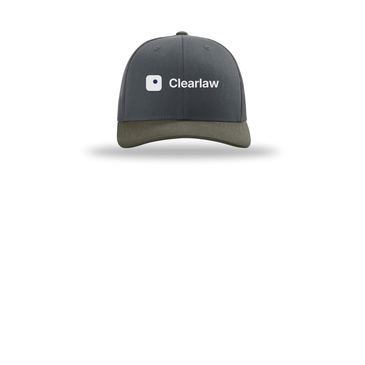 clearlaw-richardson-trucker-cap-embroidery-capfront-R112-gunmetalgunmetalchocolatechip-flat-front