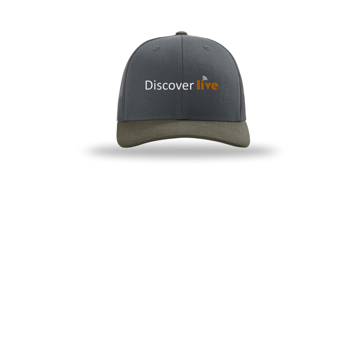 discover-richardson-trucker-cap-embroidery-capfront-R112-gunmetalgunmetalchocolatechip-flat-front