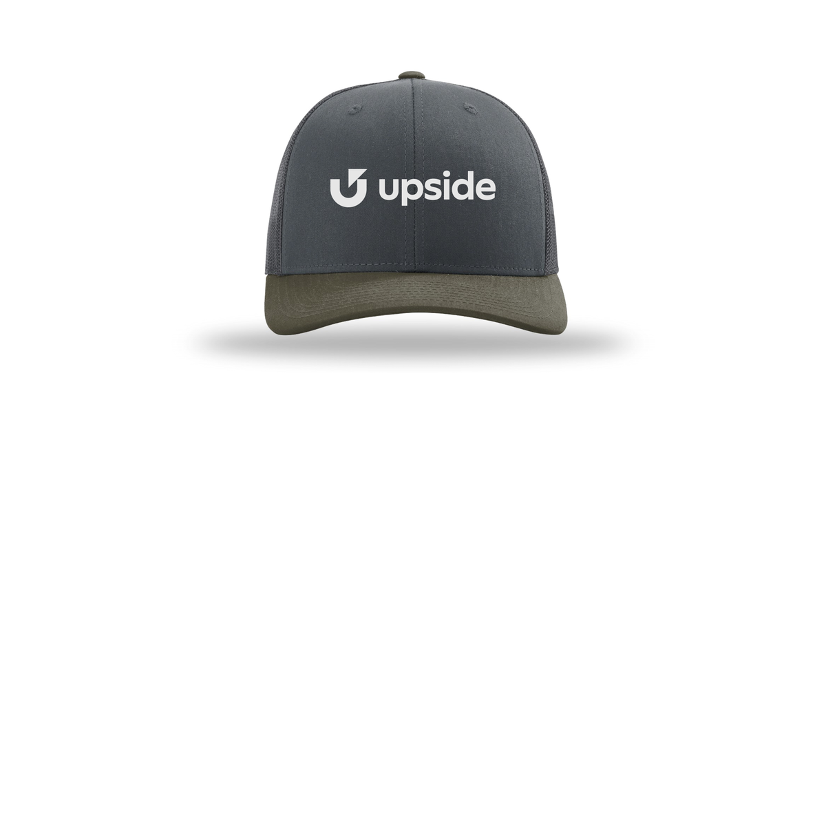 upside-richardson-trucker-cap-embroidery-capfront-R112-gunmetalgunmetalchocolatechip-flat-front