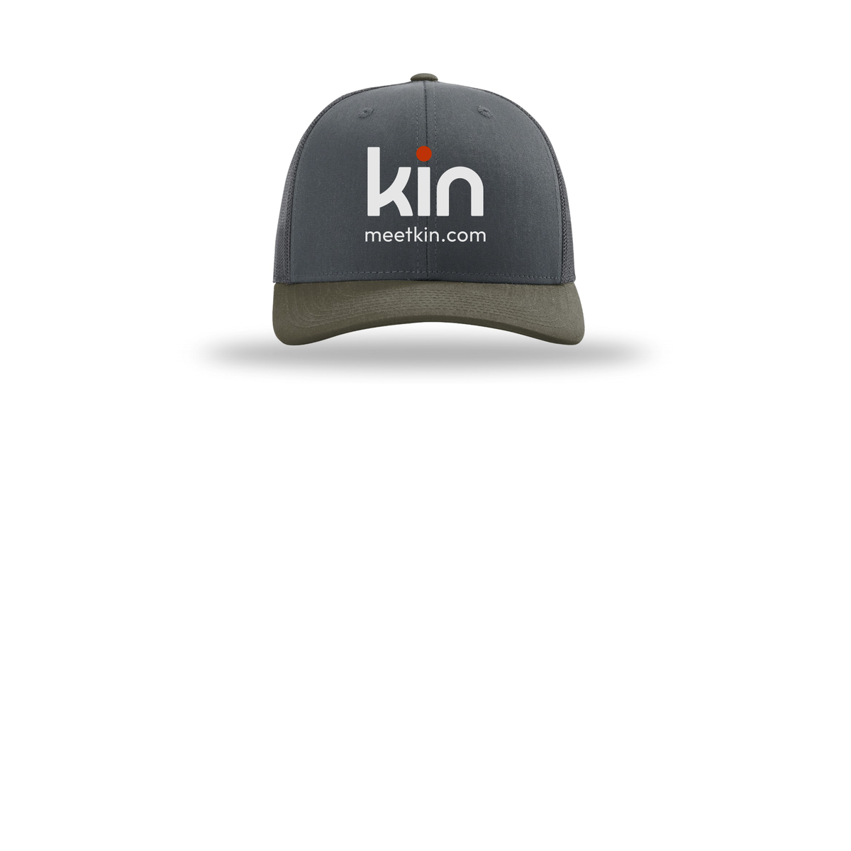 kin-richardson-trucker-cap-embroidery-capfront-R112-gunmetalgunmetalchocolatechip-flat-front