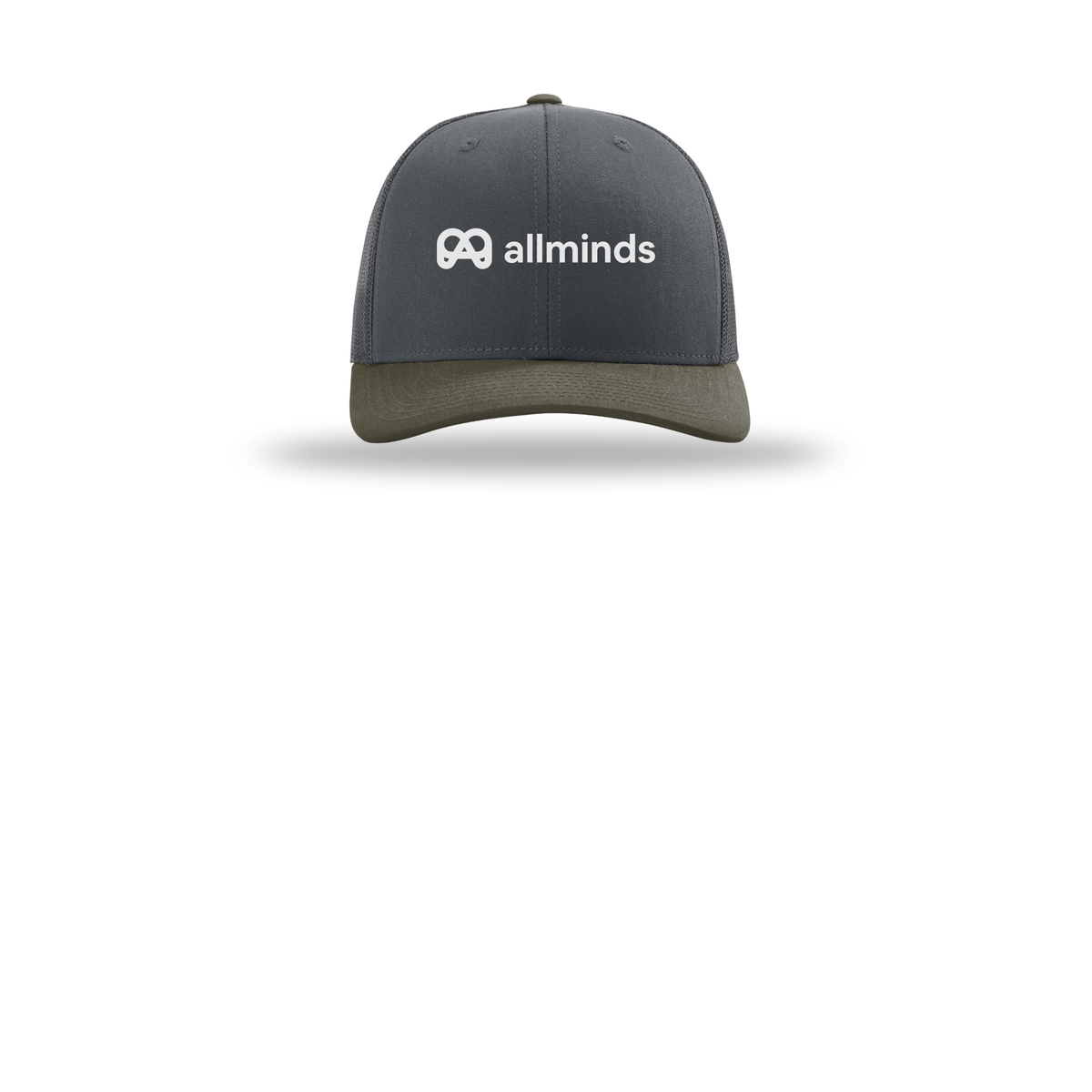 getallminds-richardson-trucker-cap-embroidery-capfront-R112-gunmetalgunmetalchocolatechip-flat-front