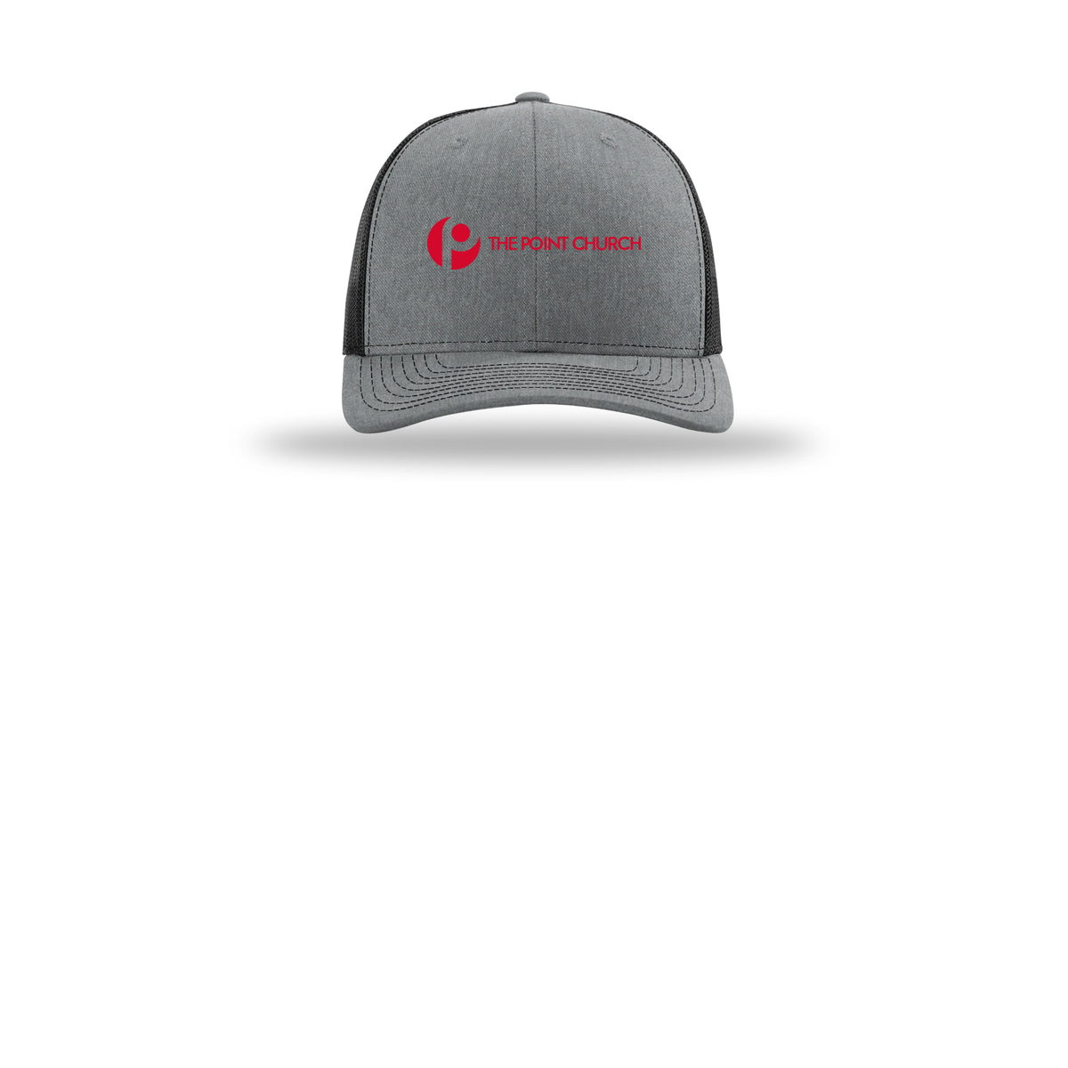 thepointva-richardson-trucker-cap-embroidery-capfront-R112-heathergreyblack-flat-front
