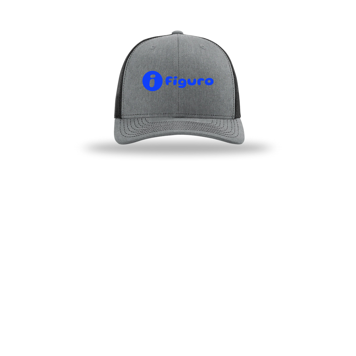 getfiguro-richardson-trucker-cap-embroidery-capfront-R112-heathergreyblack-flat-front