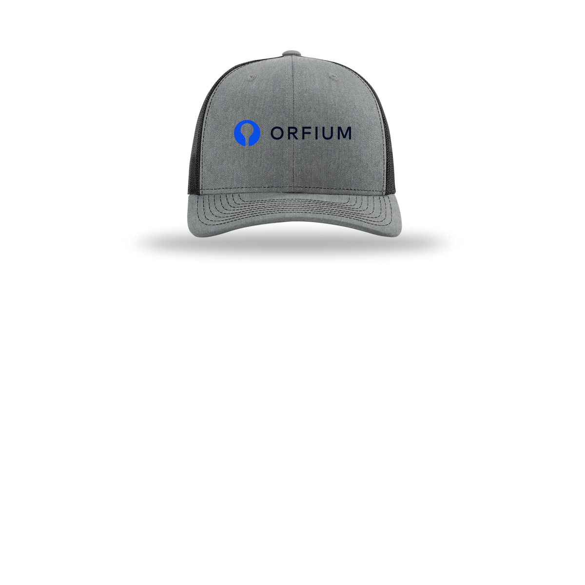 orfium-richardson-trucker-cap-embroidery-capfront-R112-heathergreyblack-flat-front