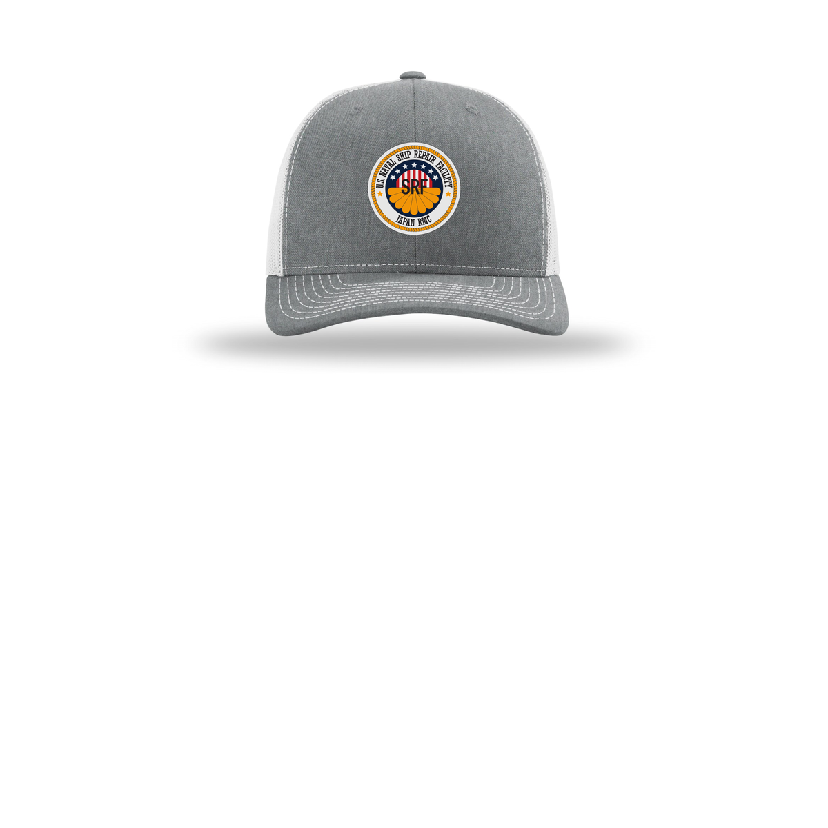 srf-jrmc-richardson-trucker-cap-embroidery-capfront-R112-heathergreylightgrey-flat-front