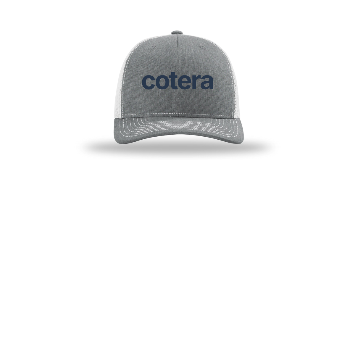 cotera-richardson-trucker-cap-embroidery-capfront-R112-heathergreylightgrey-flat-front