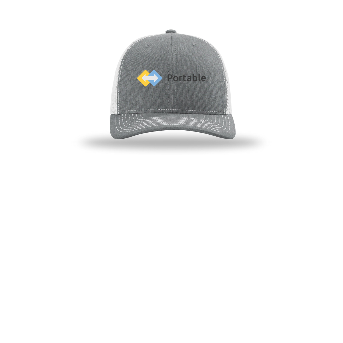 portable-richardson-trucker-cap-embroidery-capfront-R112-heathergreylightgrey-flat-front