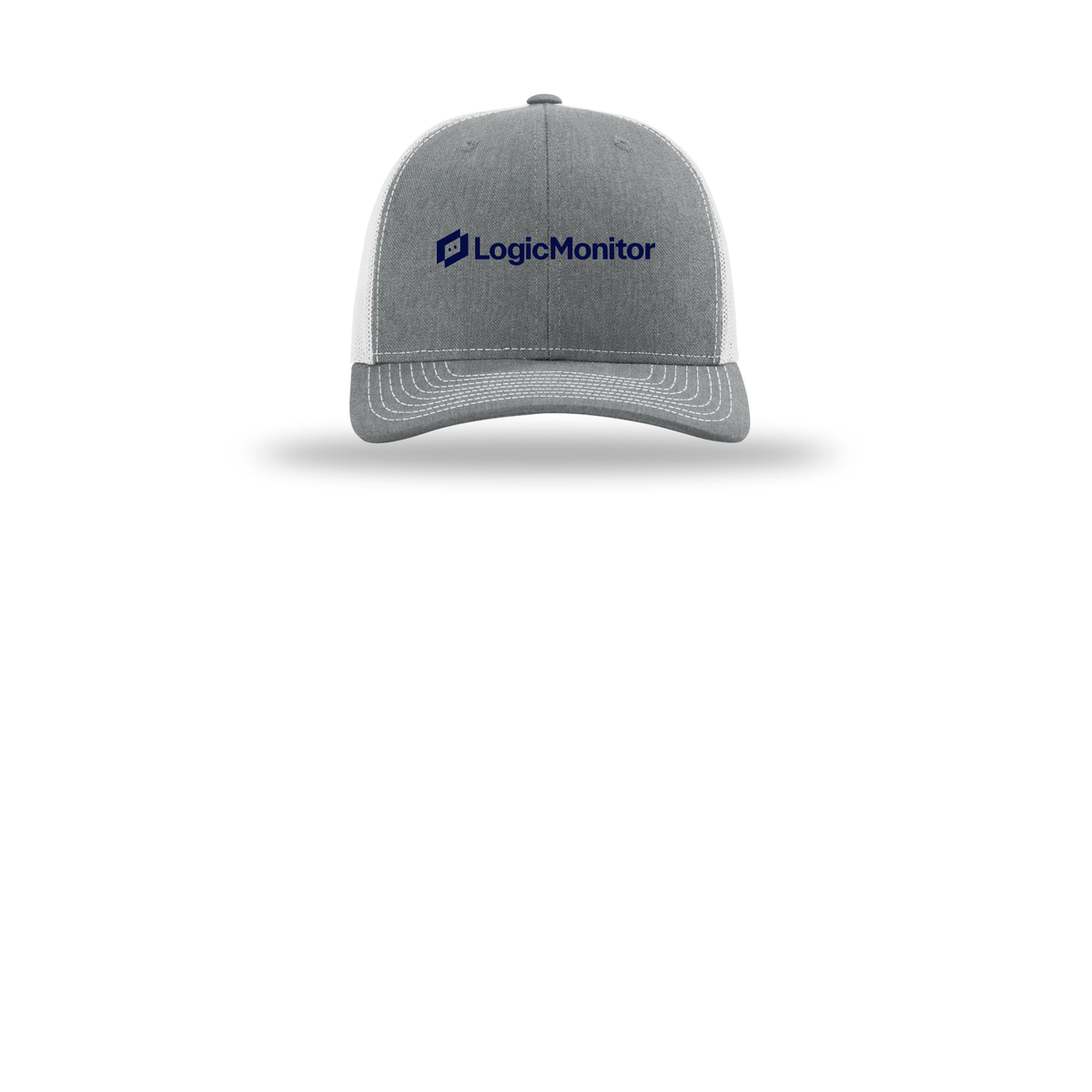 logicmonitor-richardson-trucker-cap-embroidery-capfront-R112-heathergreylightgrey-flat-front