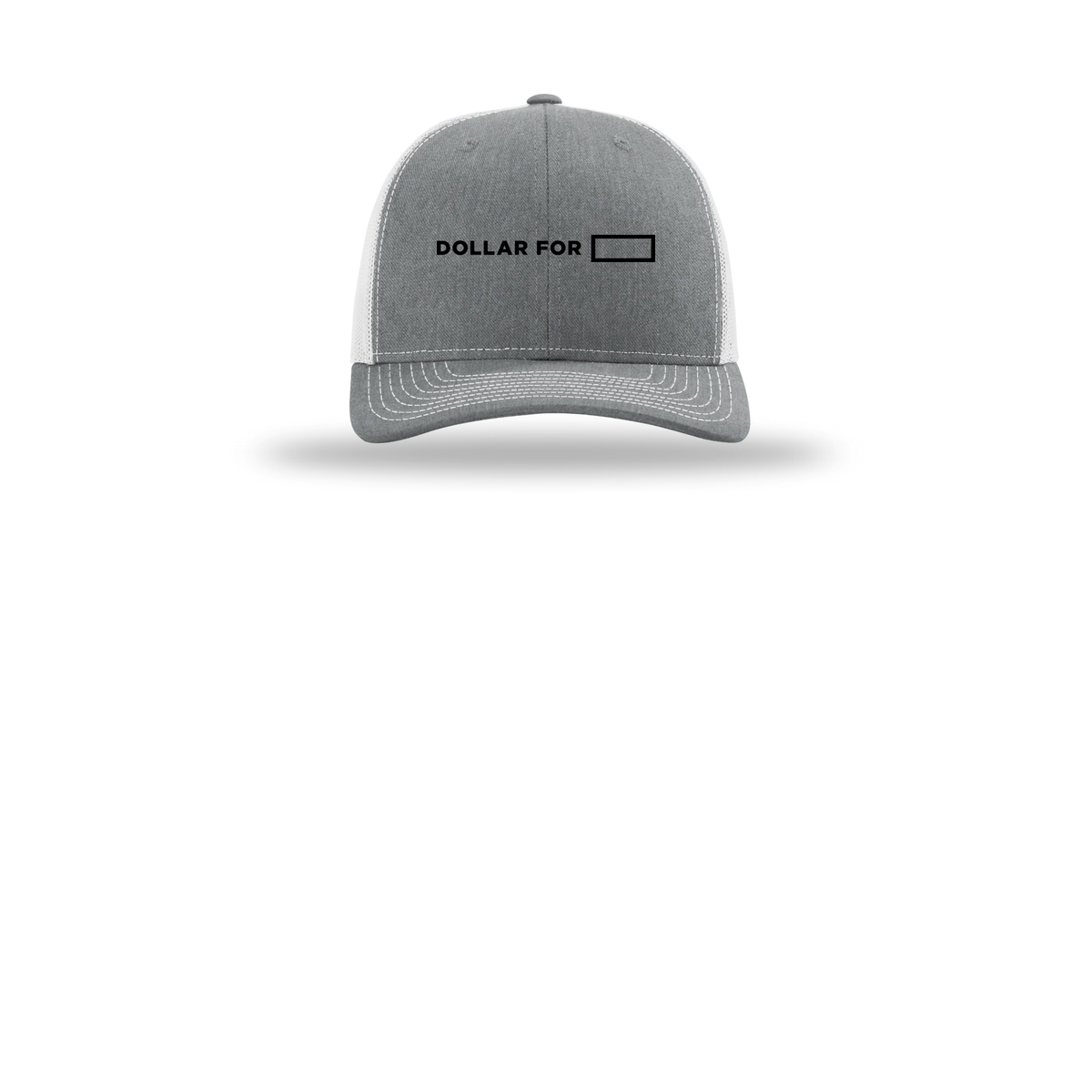 dollarfor-richardson-trucker-cap-embroidery-capfront-R112-heathergreylightgrey-flat-front