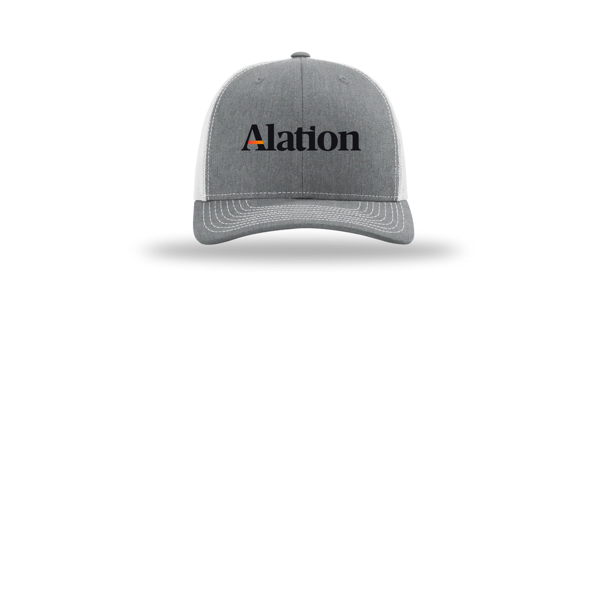 alation-richardson-trucker-cap-embroidery-capfront-R112-heathergreylightgrey-flat-front