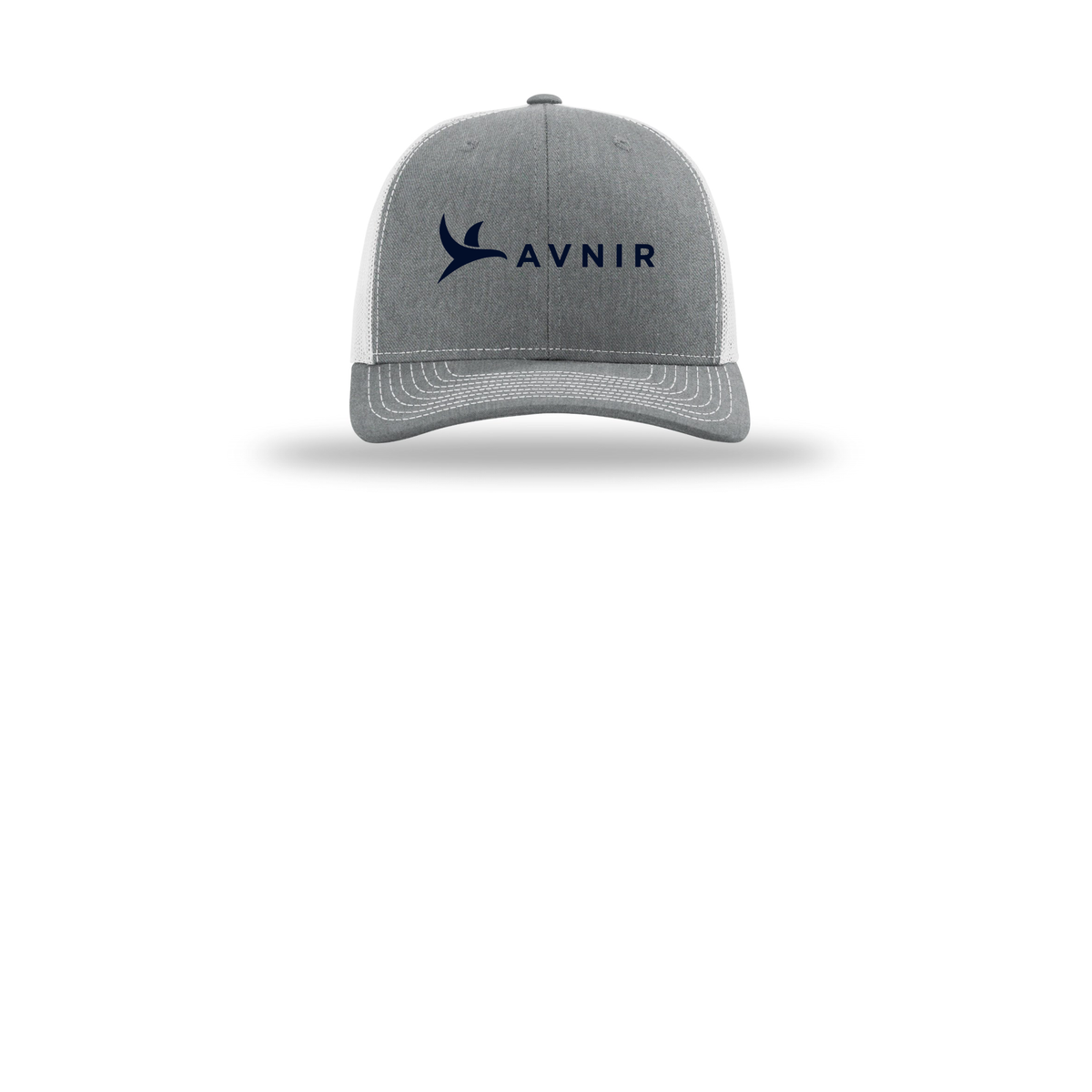avnir-richardson-trucker-cap-embroidery-capfront-R112-heathergreylightgrey-flat-front