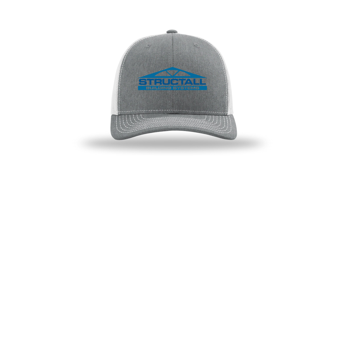 structall-richardson-trucker-cap-embroidery-capfront-R112-heathergreylightgrey-flat-front