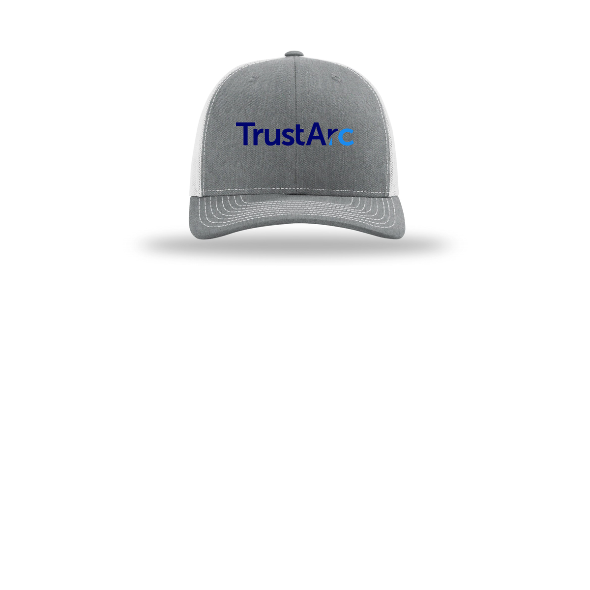 trustarc-richardson-trucker-cap-embroidery-capfront-R112-heathergreylightgrey-flat-front