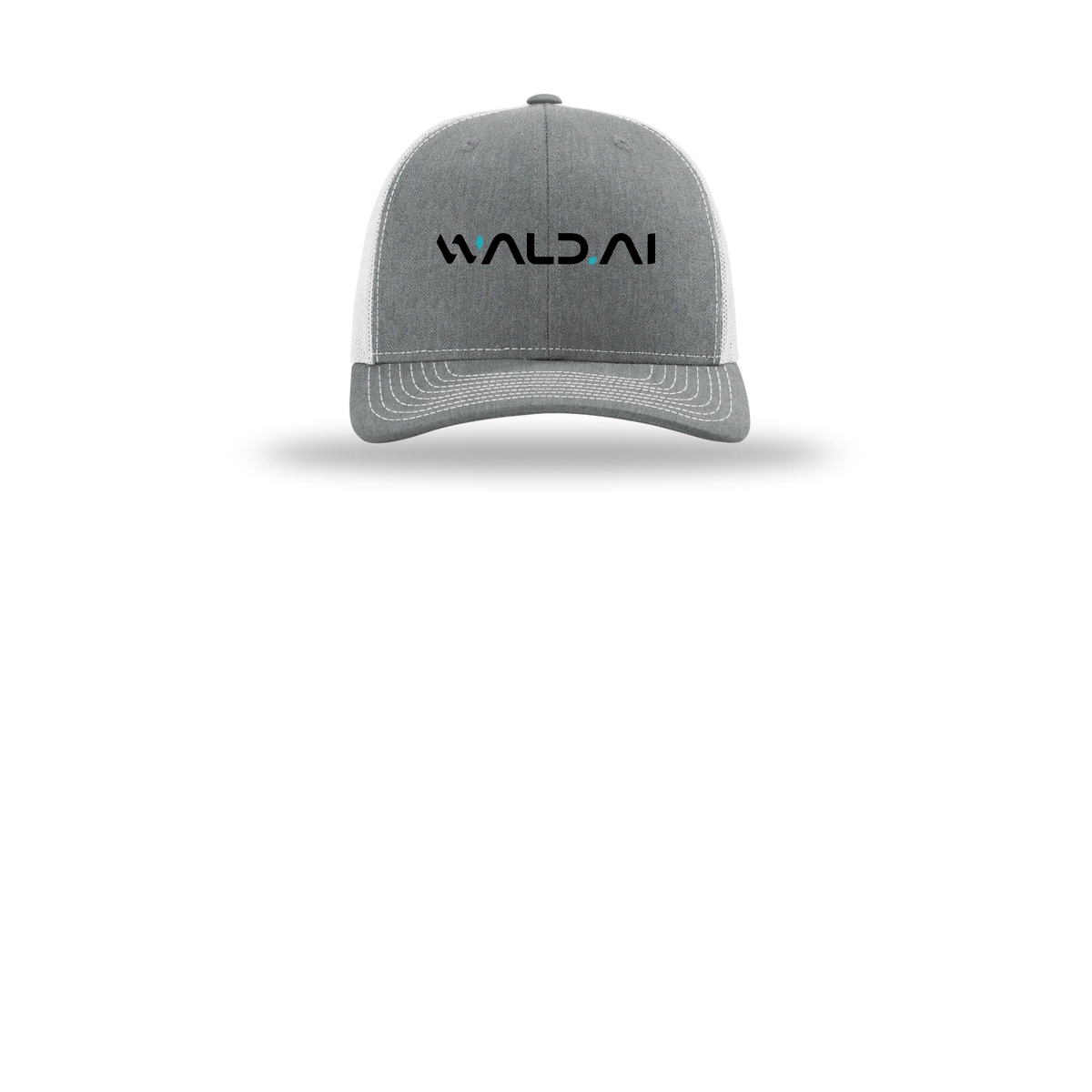 wald-richardson-trucker-cap-embroidery-capfront-R112-heathergreylightgrey-flat-front