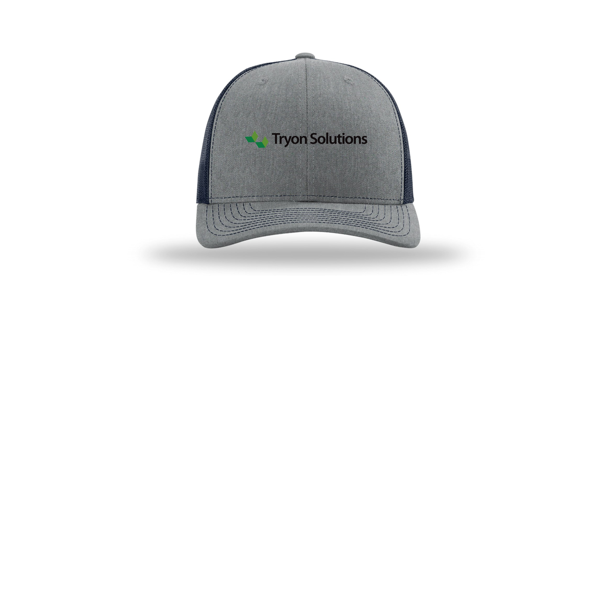tryonsolutions-richardson-trucker-cap-embroidery-capfront-R112-heathergreynavy-flat-front