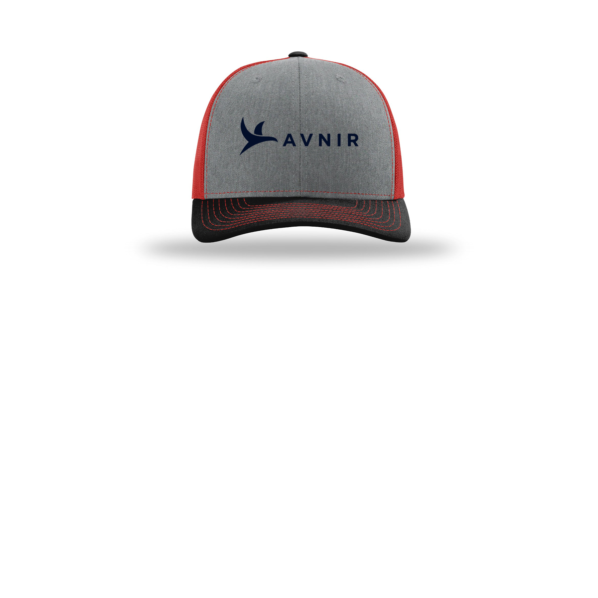avnir-richardson-trucker-cap-embroidery-capfront-R112-heathergreyredblack-flat-front