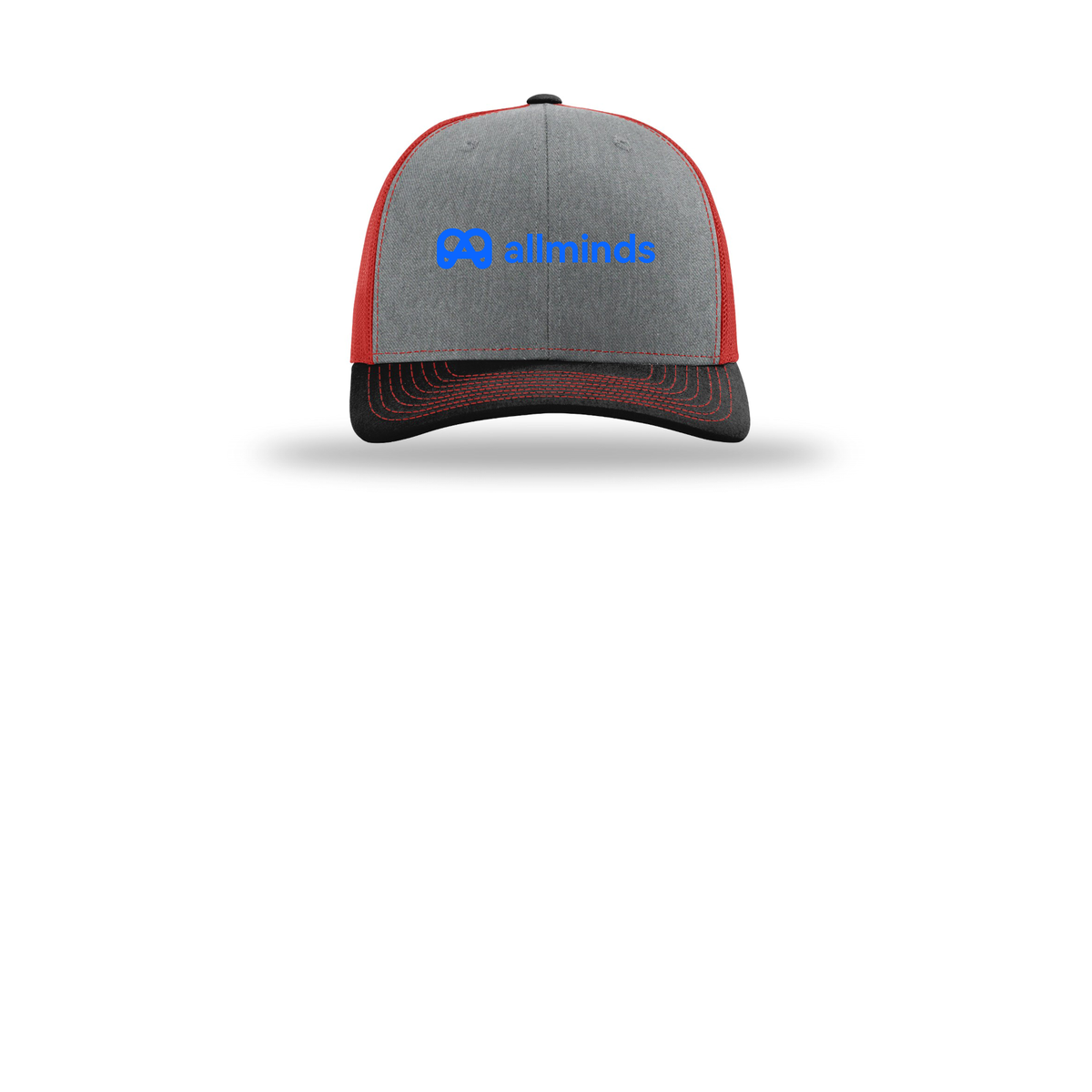 getallminds-richardson-trucker-cap-embroidery-capfront-R112-heathergreyredblack-flat-front