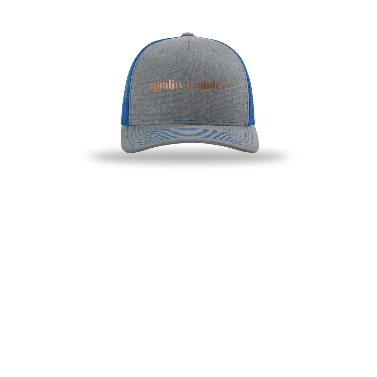 qualitybranded-richardson-trucker-cap-embroidery-capfront-R112-heathergreyroyal-flat-front