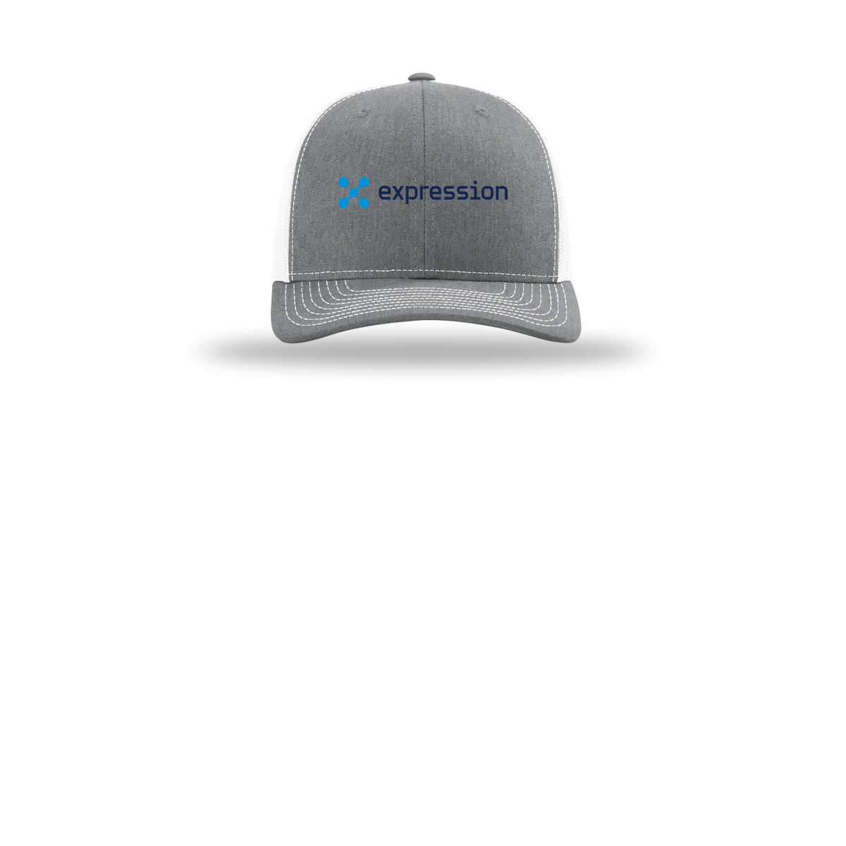 expr-richardson-trucker-cap-embroidery-capfront-R112-heathergreywhite-flat-front