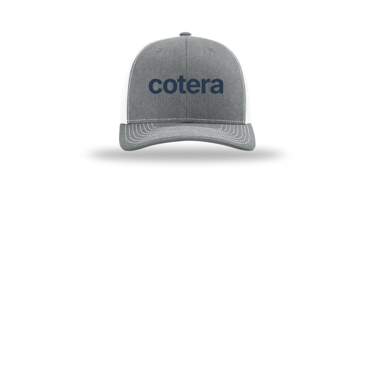 cotera-richardson-trucker-cap-embroidery-capfront-R112-heathergreywhite-flat-front