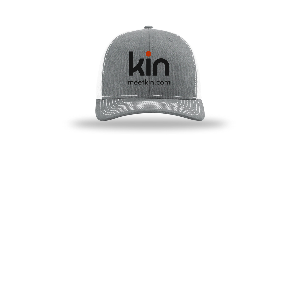 kin-richardson-trucker-cap-embroidery-capfront-R112-heathergreywhite-flat-front