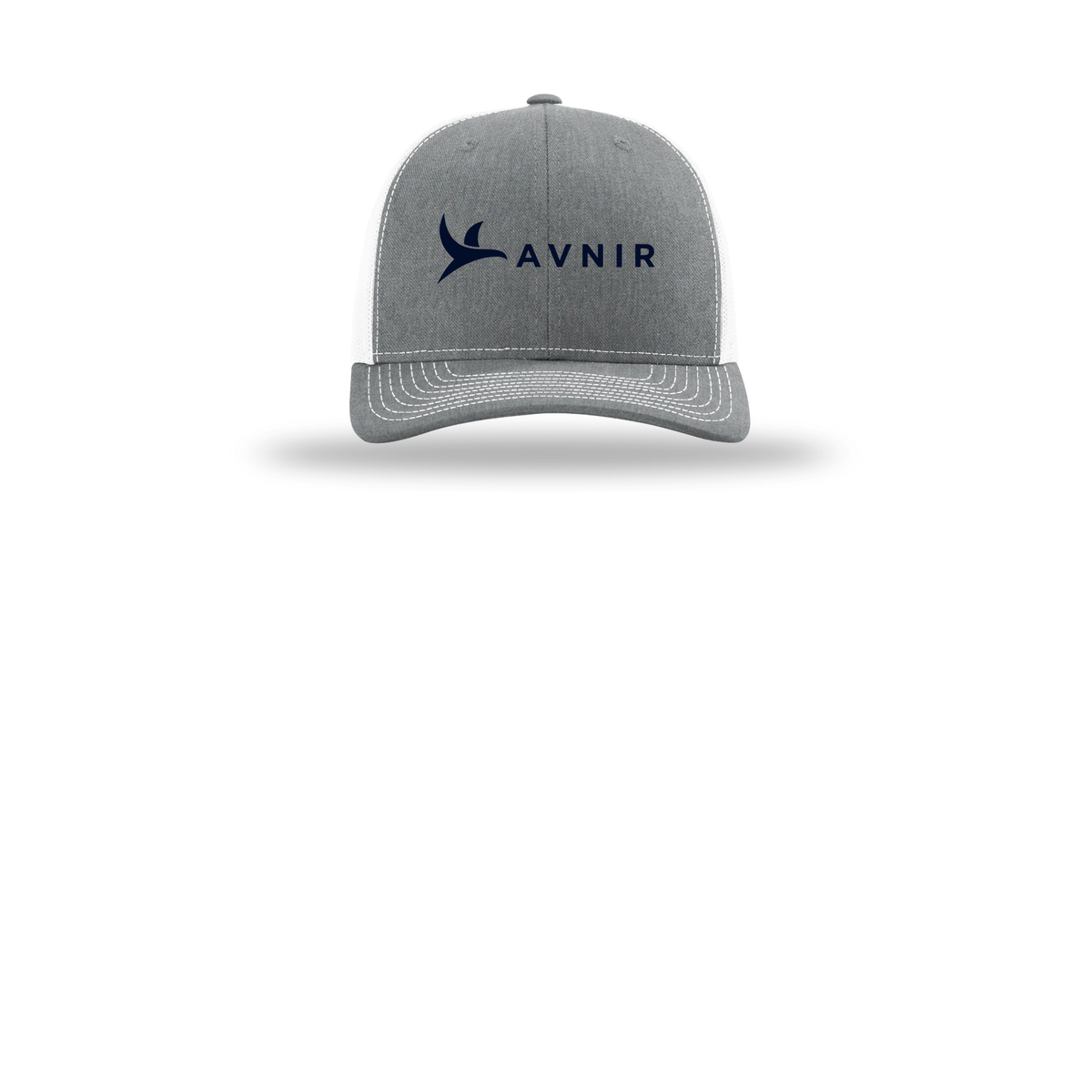 avnir-richardson-trucker-cap-embroidery-capfront-R112-heathergreywhite-flat-front
