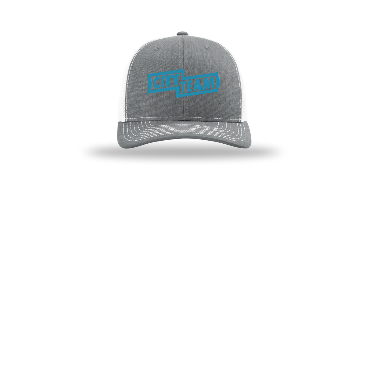 cityteam-richardson-trucker-cap-embroidery-capfront-R112-heathergreywhite-flat-front