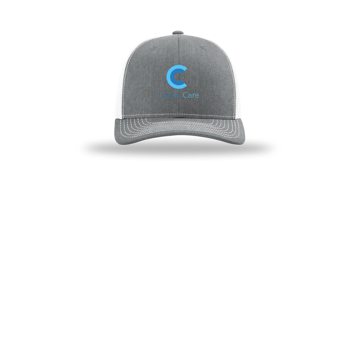 cattle-care-richardson-trucker-cap-embroidery-capfront-R112-heathergreywhite-flat-front