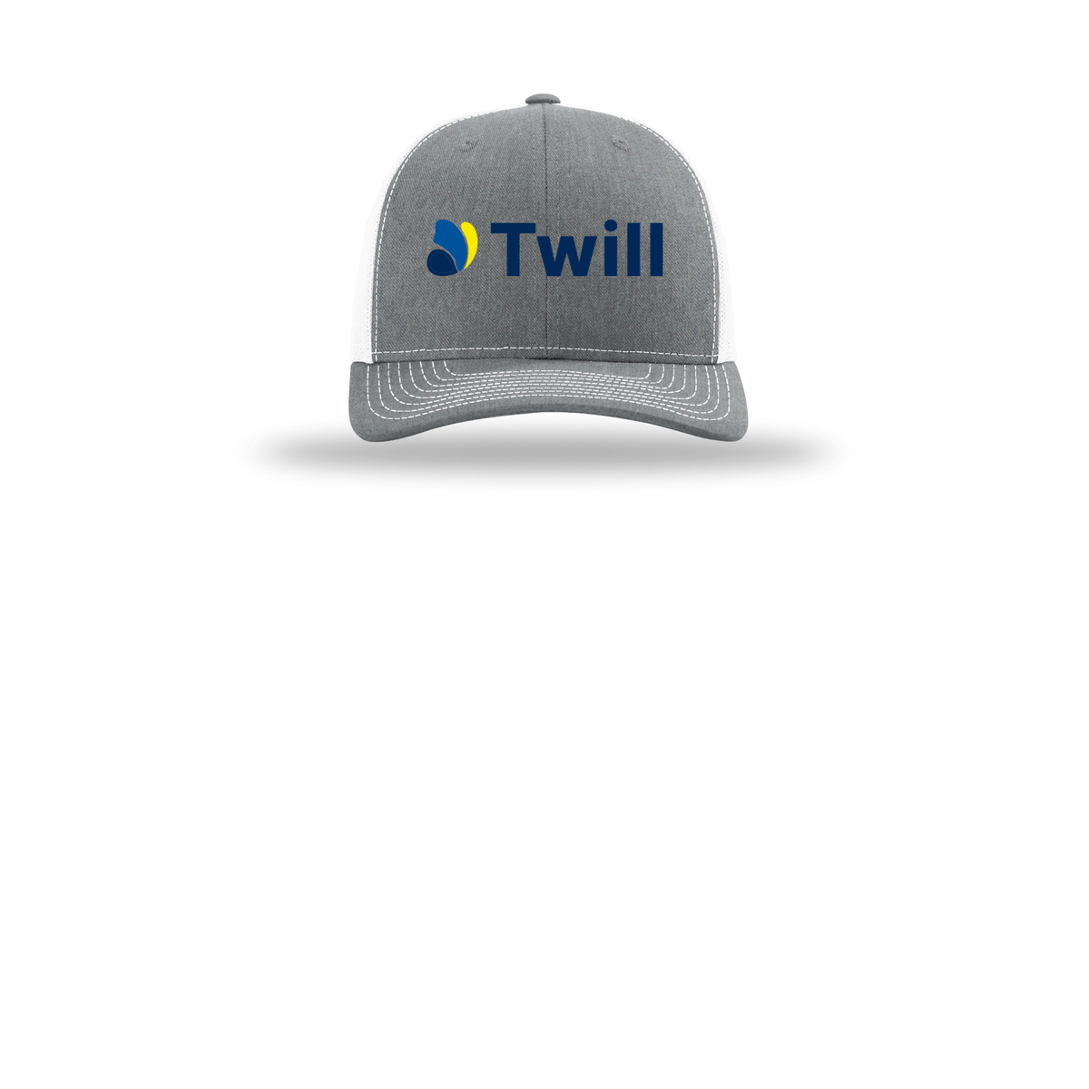 withtwill-richardson-trucker-cap-embroidery-capfront-R112-heathergreywhite-flat-front