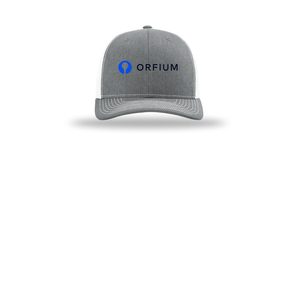 orfium-richardson-trucker-cap-embroidery-capfront-R112-heathergreywhite-flat-front