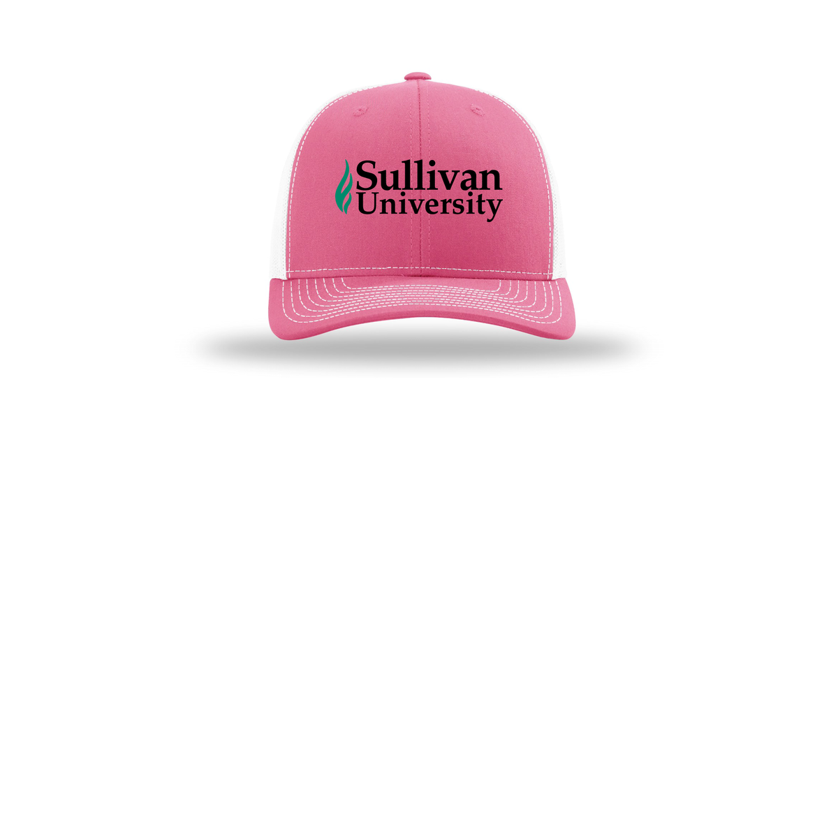 sullivan-richardson-trucker-cap-embroidery-capfront-R112-hotpinkwhite-flat-front