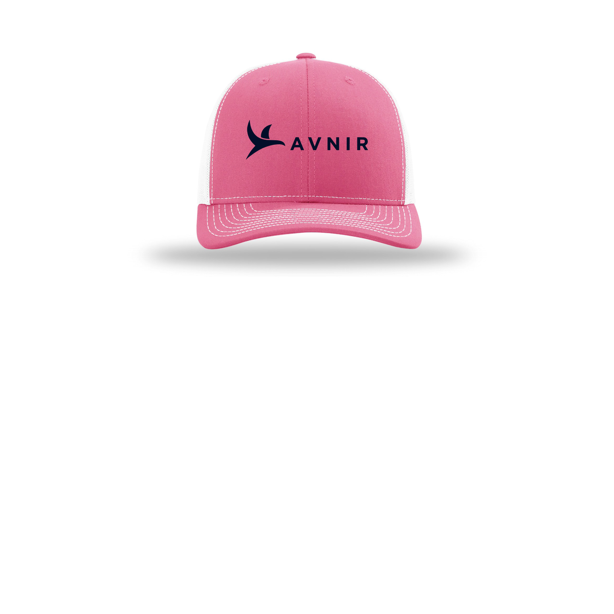 avnir-richardson-trucker-cap-embroidery-capfront-R112-hotpinkwhite-flat-front